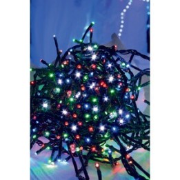 CATENA LUMINOSA A BATTERIA 60 LED C/GIOCH MULTICOL