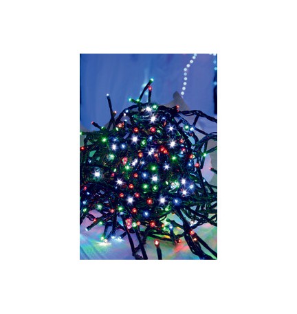 CATENA LUMINOSA A BATTERIA 60 LED C/GIOCH MULTICOL