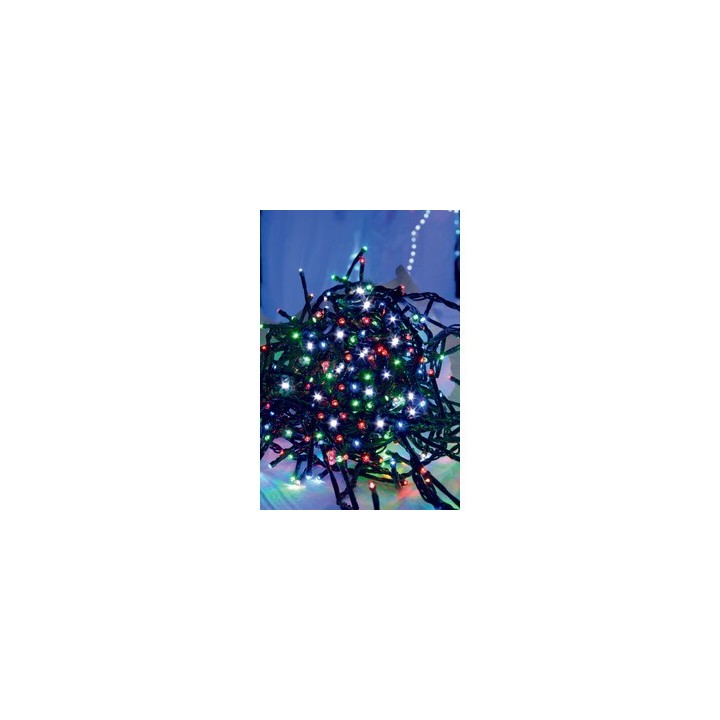 CATENA LUMINOSA A BATTERIA 60 LED C/GIOCH MULTICOL