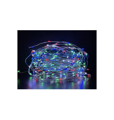 CATENA LUMINOSA A BATTERIA 20 GOCCE LED MULTICOL