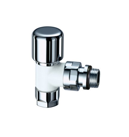 VALVOLA TERMOSTATIZZABILE A SQUADRA TOPFAR 3/8 Bianco-Cromo