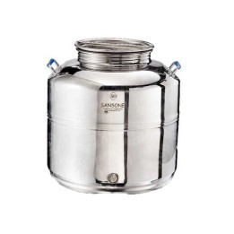 CONTENITORE ACCIAIO INOX PER USO ALIMENTI SANSONE lt. 15