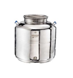 CONTENITORE ACCIAIO INOX PER USO ALIMENTI SANSONE lt. 20