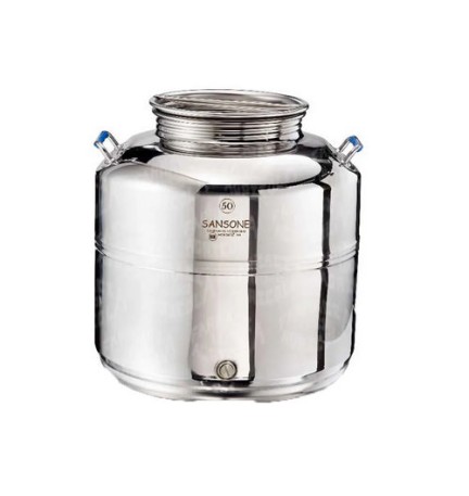 CONTENITORE ACCIAIO INOX PER USO ALIMENTI SANSONE lt. 50