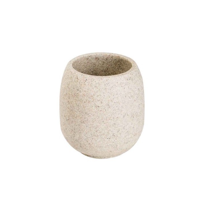 PORTA SPAZZOLINI AFRA Sabbia D.10 x h. 11,5 cm