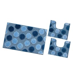 TAPPETO BAGNO 'IOS' set 3 pezzi - azzurro cielo
