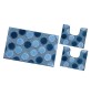 TAPPETO BAGNO 'IOS' set 3 pezzi - azzurro cielo