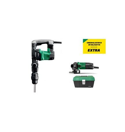 HIKOKI MARTELLO DEMOLITORE H41MB2+SMERIGL G12STA