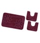 TAPPETO BAGNO 'MOOREA' set 3 pezzi - azzurro