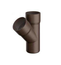 BRAGA SEMPLICE 45° PER TUBO PLUVIALE Diam. 100 Marrone