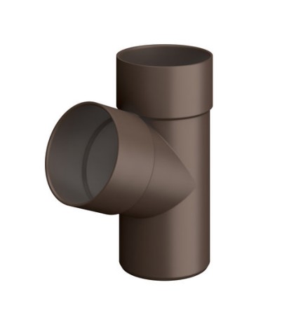 BRAGA SEMPLICE 67°30 PER TUBO PLUVIALE Diam. 80 Marrone