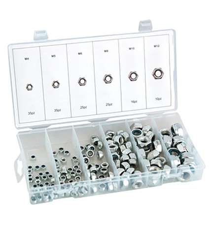 ASSORTIMENTO DADI ESAGONALI AUTOBLOCCANTI totale 146 pz