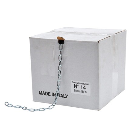 CATENA GENOVESE IN SCATOLA n.22 mm 5,4 x mt 40 Ømm 27,2 x 9,7