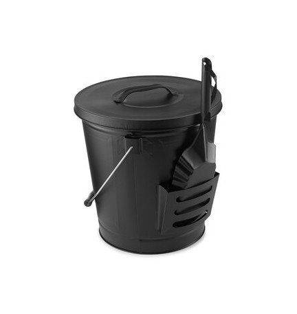 C SECCHIO RACCOGLICENERE C/COPERCHIO E PALA NERO