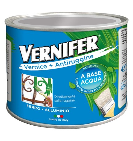 VERNICE ANTIRUGGINE BASE ACQUA 'VERNIFER' Ml. 500 - bianco satinato (4603)