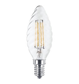 LAMPADA LED A FILAMENTO 'SPIRALE' CALDA 2700K  4W37W E14 - 470 lm