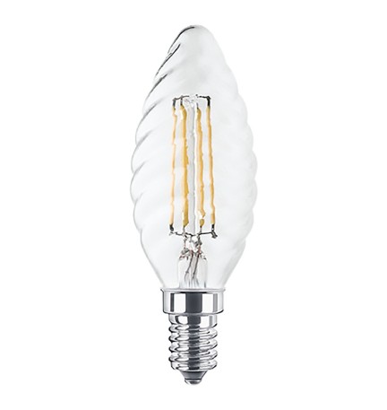 LAMPADA LED A FILAMENTO 'SPIRALE' CALDA 2700K  4W37W E14 - 470 lm