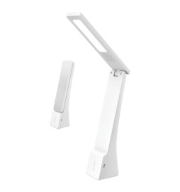 LAMPADA DA TAVOLO RICARICABILE A LED 4 watt - colore bianco/argento