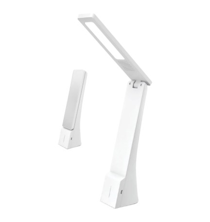LAMPADA DA TAVOLO RICARICABILE A LED 4 watt - colore bianco/argento