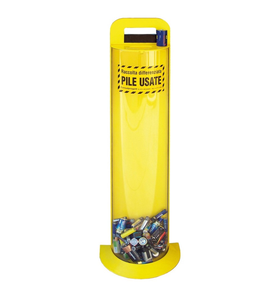 CONTENITORE PER PILE ESAUSTE lt.10 - colore giallo