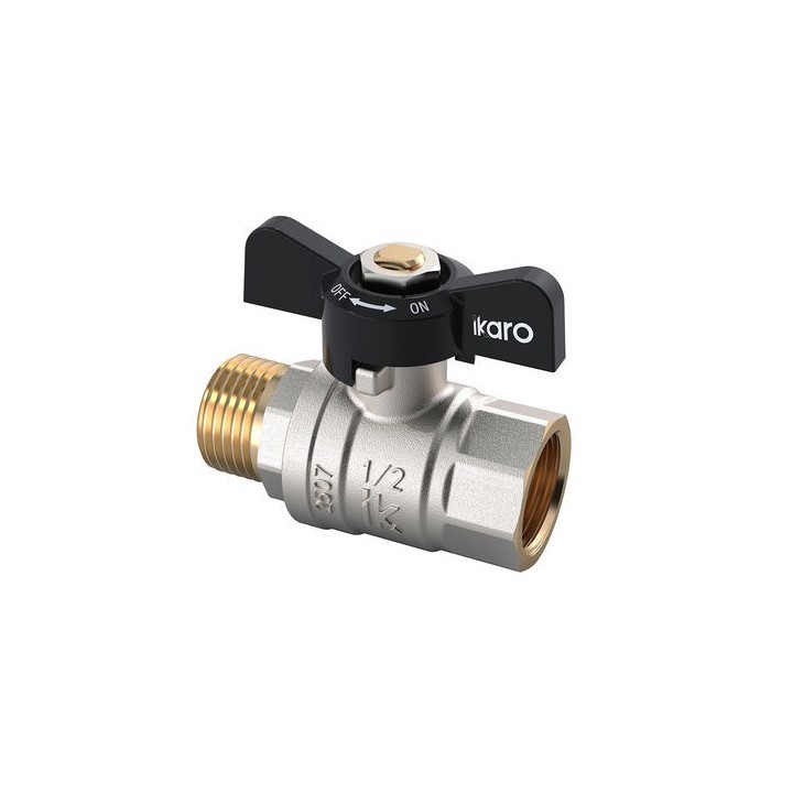 VALVOLA A SFERA IKARO MF CON FARFALLA 3/4" DN 20 PN 40