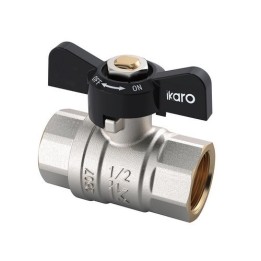 VALVOLA A SFERA IKARO FF CON FARFALLA 1/2" DN 15 PN 50