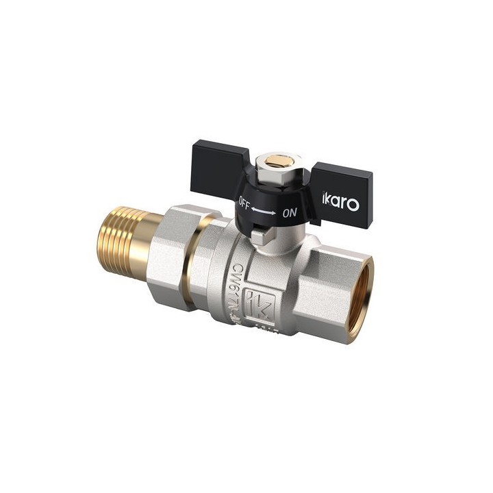 VALVOLA A SFERA IKARO MF CON BOCCHETTONE A FARFALLA 1/2" DN 15 PN 50
