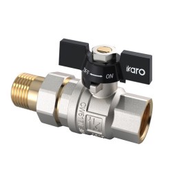VALVOLA A SFERA IKARO MF CON BOCCHETTONE A FARFALLA 1"