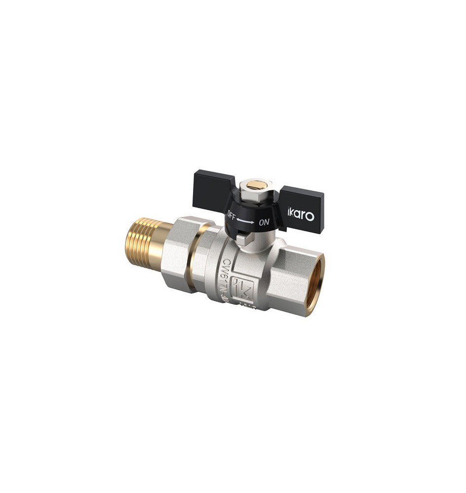 VALVOLA A SFERA IKARO MF CON BOCCHETTONE A FARFALLA 1"