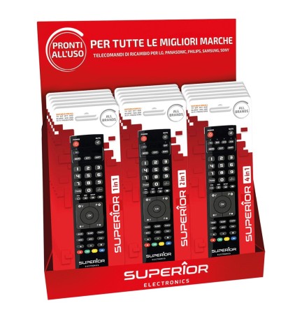 ASSORTIMENTO TELECOMANDI LINEA 'SLIM' 11 pezzi (totale)