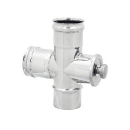 RACCORDO A T 90° CON ISPEZIONE INOX 304 Diam. 80