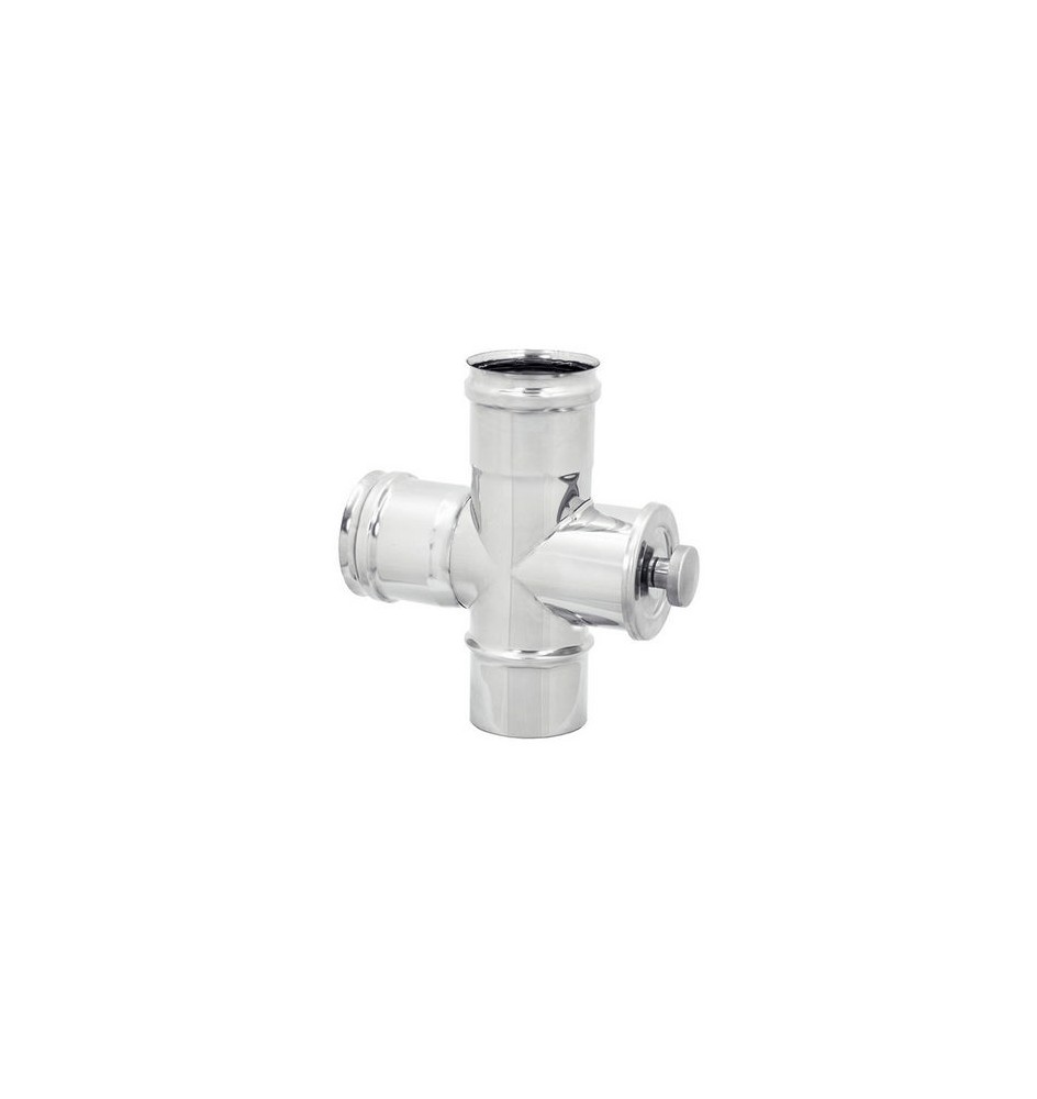 RACCORDO A T 90° CON ISPEZIONE INOX 304 Diam. 80