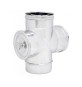 RACCORDO A T 90° CON ISPEZIONE DOPPIA PARETE INOX Diam. 80x130