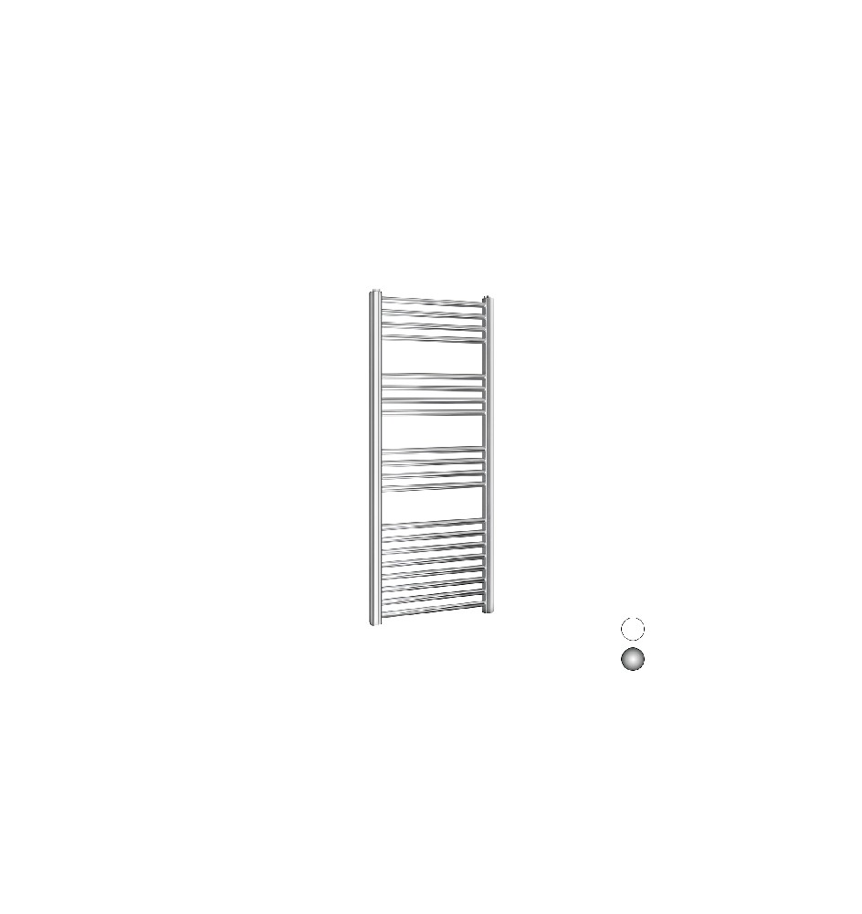 TERMOARREDO LINEA KALURA DIRITTO H 800 Nero Opaco Int. 450