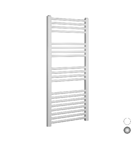 TERMOARREDO LINEA KALURA DIRITTO H 1120 Nero Opaco Int. 550