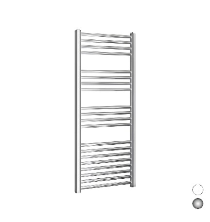 TERMOARREDO LINEA KALURA DIRITTO H 1500 Nero Opaco Int. 500