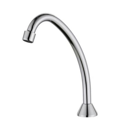 BOCCA MONOFORO CURVA PER RUBINETTI STEP Cromo