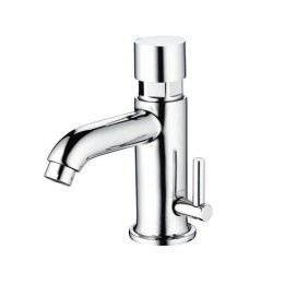 MISCELATORE TEMPORIZZATO TIME CANNA TONDA PER LAVABO Cromo
