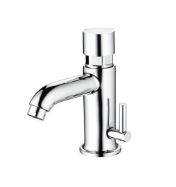 MISCELATORE TEMPORIZZATO TIME CANNA TONDA PER LAVABO Cromo