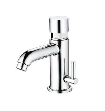 MISCELATORE TEMPORIZZATO TIME CANNA TONDA PER LAVABO Cromo