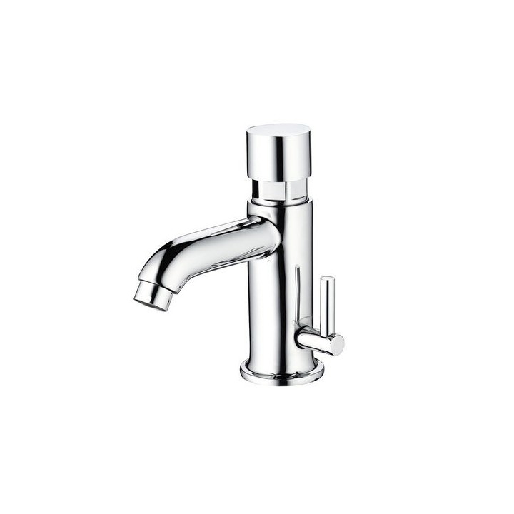 MISCELATORE TEMPORIZZATO TIME CANNA TONDA PER LAVABO Cromo