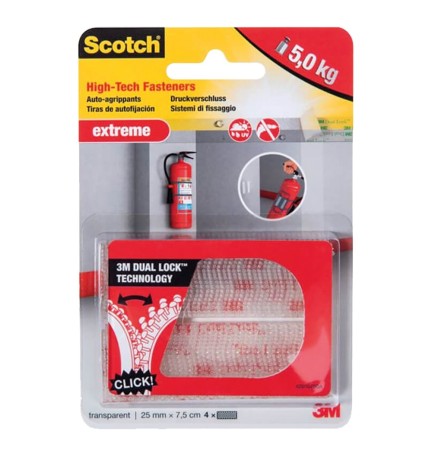 SISTEMA DI FISSAGGIO RICHIUDIBILE 'DUAL LOCK' colore trasparente