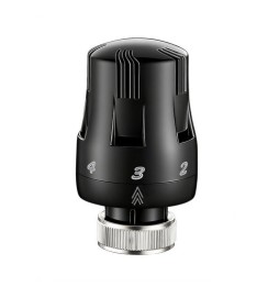 TESTA TERMOSTATICA PER VALVOLA RADIATORE Nero Opaco