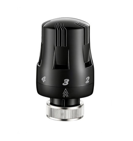 TESTA TERMOSTATICA PER VALVOLA RADIATORE Nero Opaco