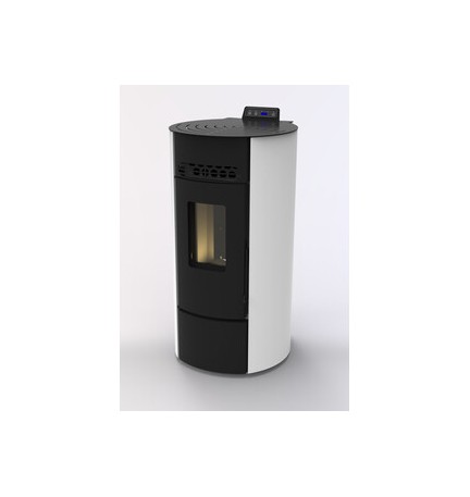C STUFA PELLET ROUND ARGE 9 BIANCO