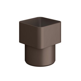 ADATTATORE DA TUBO QUADRO A TONDO Diam. 80x80/80 Marrone