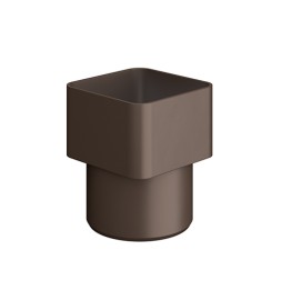 ADATTATORE DA TUBO QUADRO A TONDO Diam. 80x80/80 Marrone