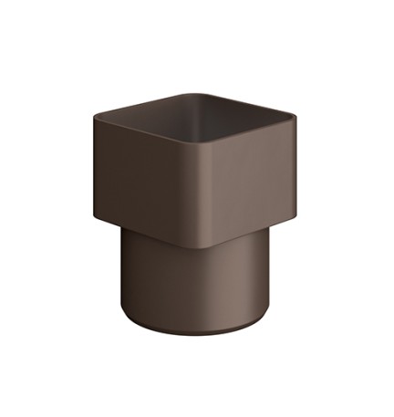 ADATTATORE DA TUBO QUADRO A TONDO Diam. 80x80/80 Marrone