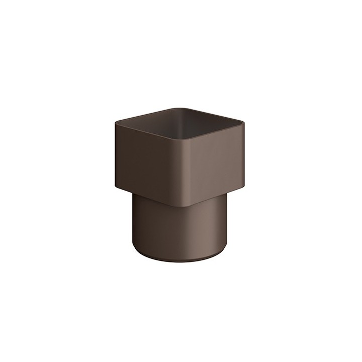 ADATTATORE DA TUBO QUADRO A TONDO Diam. 80x80/80 Marrone