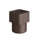 ADATTATORE DA TUBO QUADRO A TONDO Diam. 80x80/80 Marrone